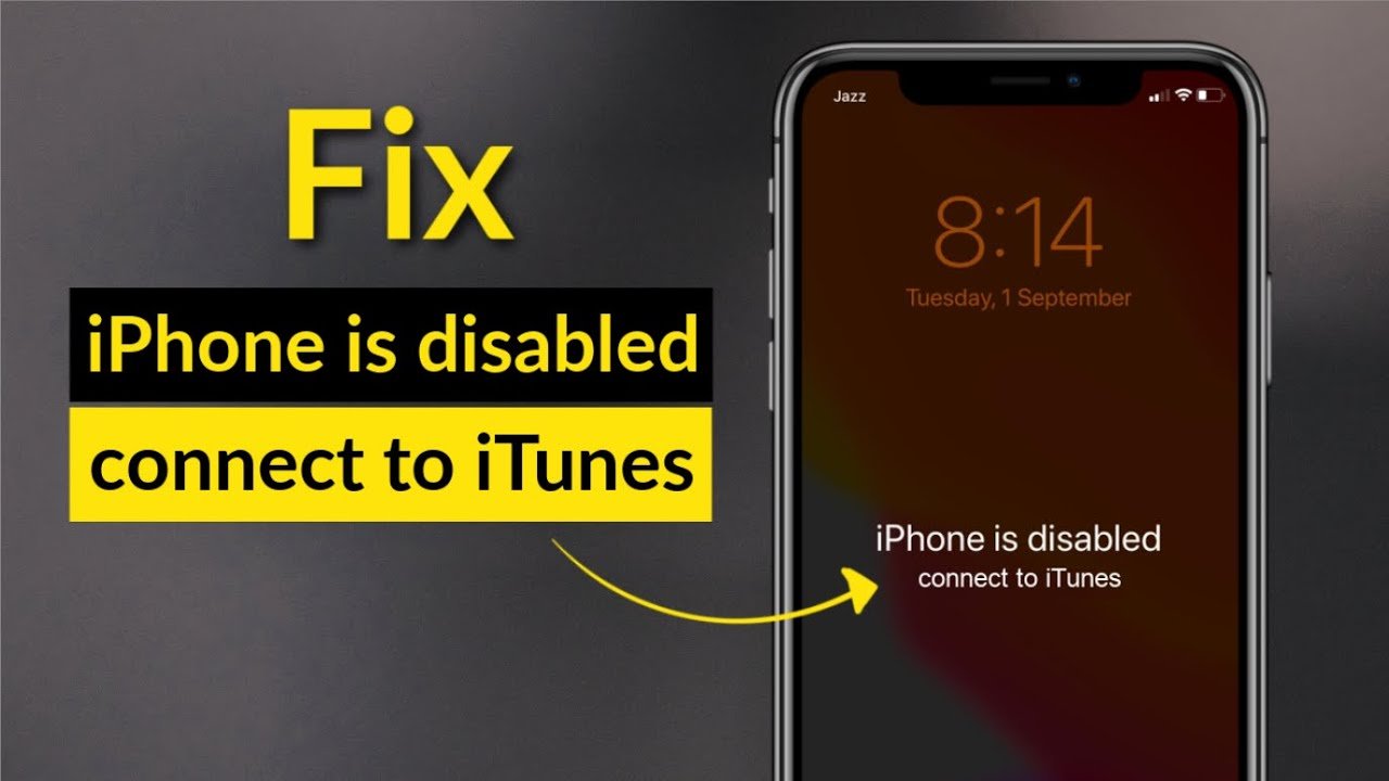 iPhone is disabled connect to iTunes