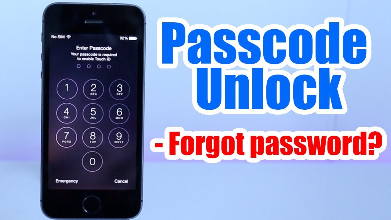Passcode Unlock iPhone 5, 5S, 5C, 6, 6 plus, 4s, 4, / Forgot Passcode ...