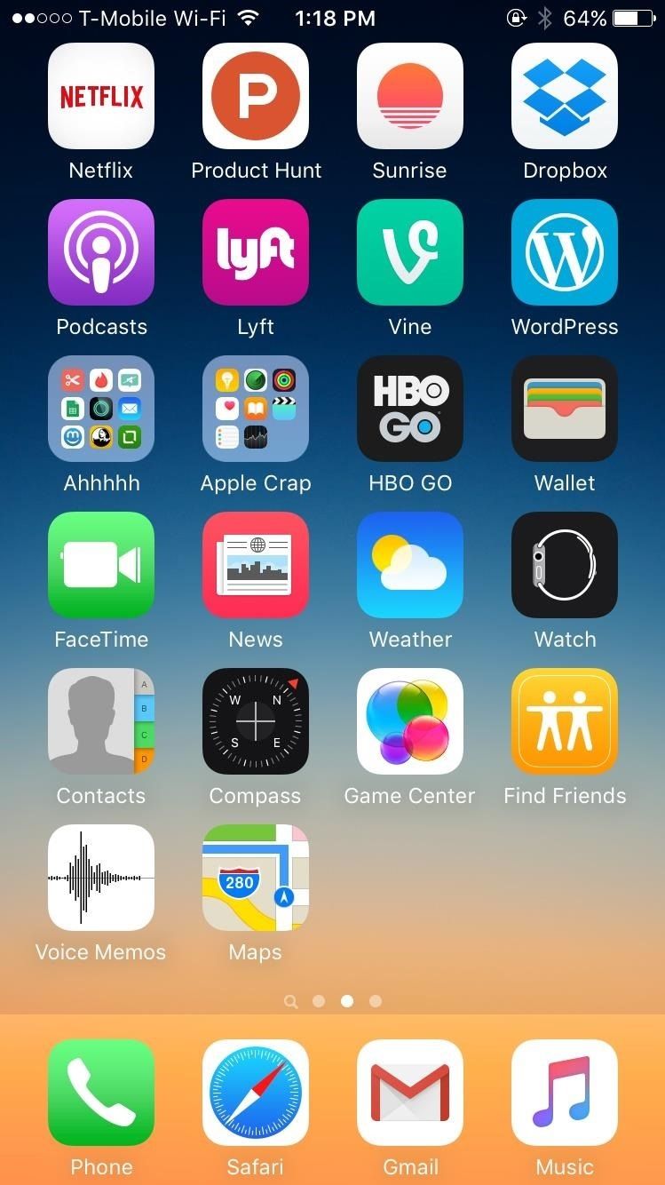 Change layout home screen iphone 4