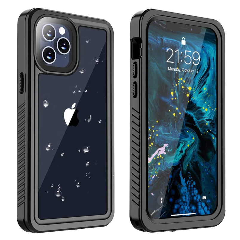 Full Body Rugged Clear Shockproof Waterproof Case for iPhone 12 Pro Max ...
