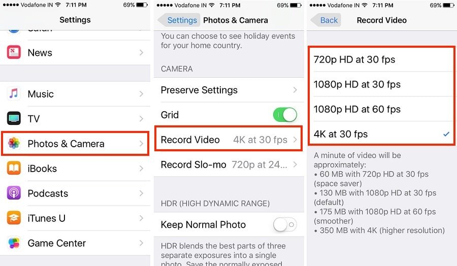 How can I Change the iPhone Camera resolution? iPhone, iPad and iPod ...