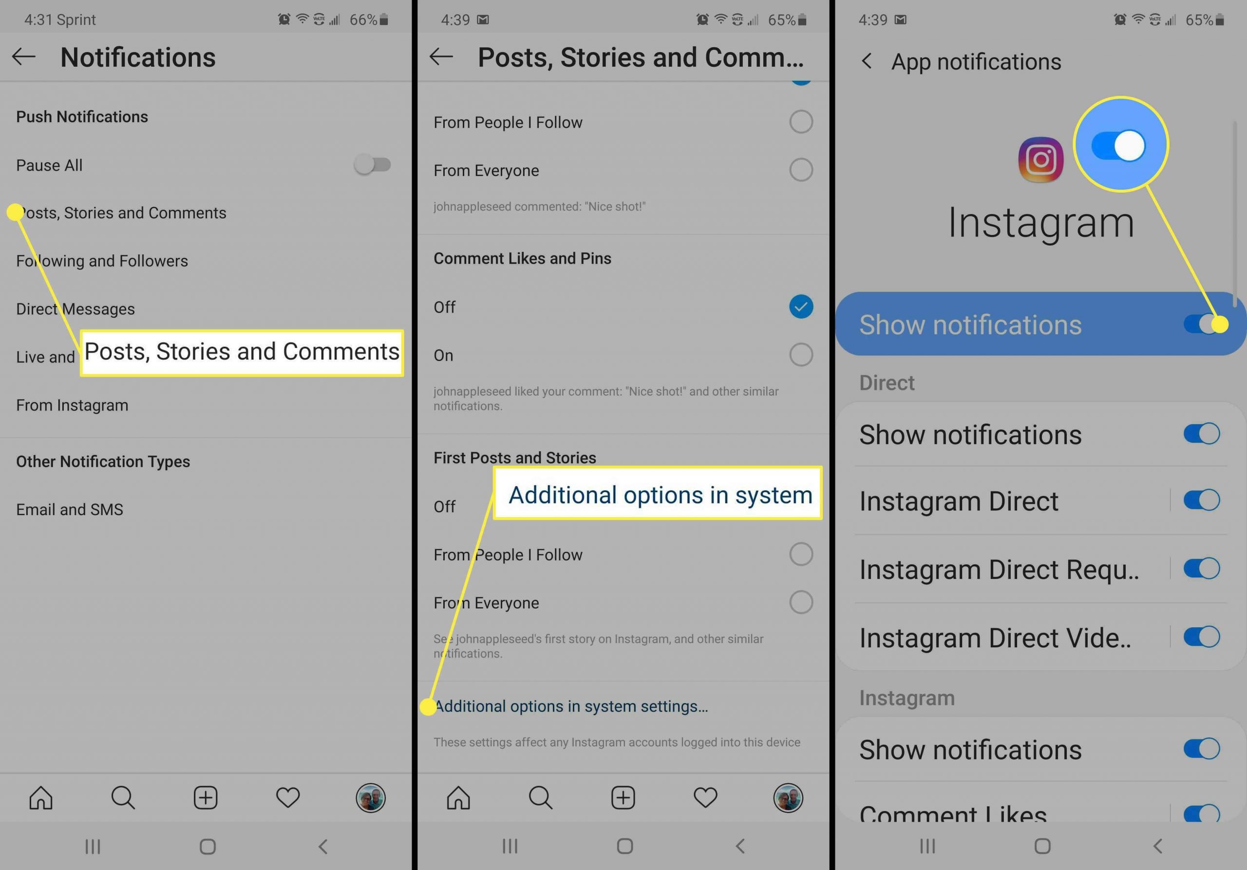 How to Turn on Instagram Notifications