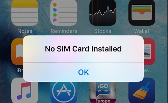 Why does my Phone say no SIM Card Installed