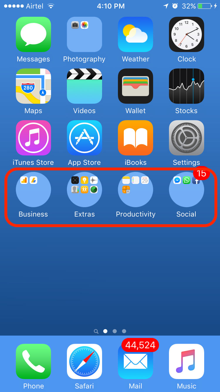 How to Make Home Screen Folders Round in iPhone Without Jailbreaking ...