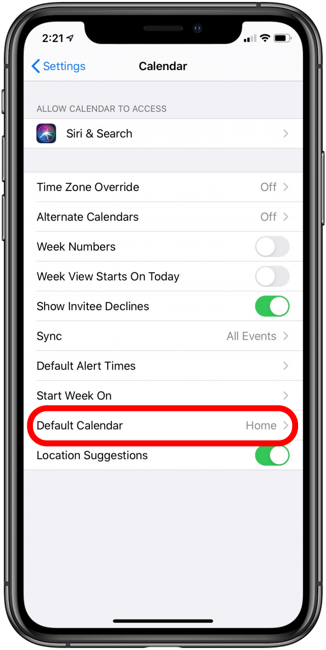 How to Set a Default Calendar on the iPhone &  iPad