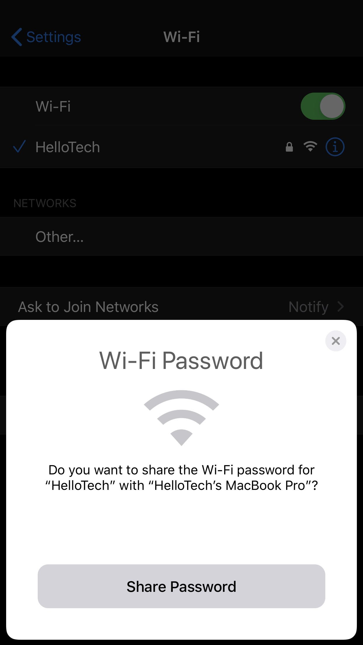 How to Share WiFi from Your iPhone : HelloTech How