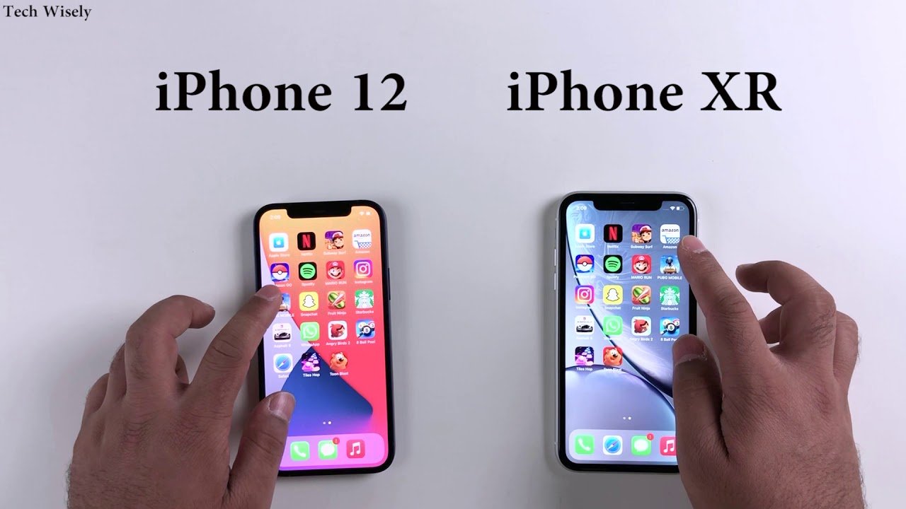 iPhone 12 vs iPhone XR : Speed Test + Size Comparison + RAM Management ...