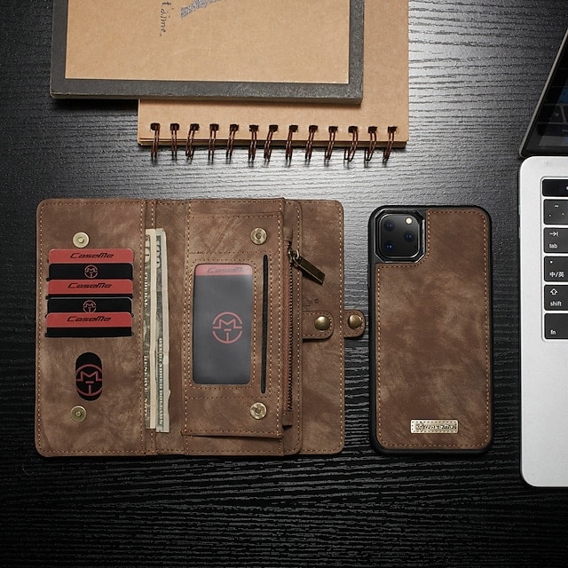 CaseMe Leather Wallet Case For Apple iPhone 13 12 11 Pro Max SE2020 ...