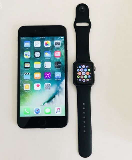 iphone 6 plus unlocked 128gb used + Apple Watch 38mm