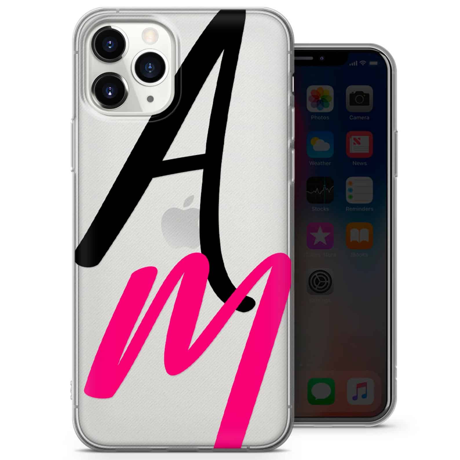 Personalized Initials Letters Phone Case for iPhone 12 Pro Max