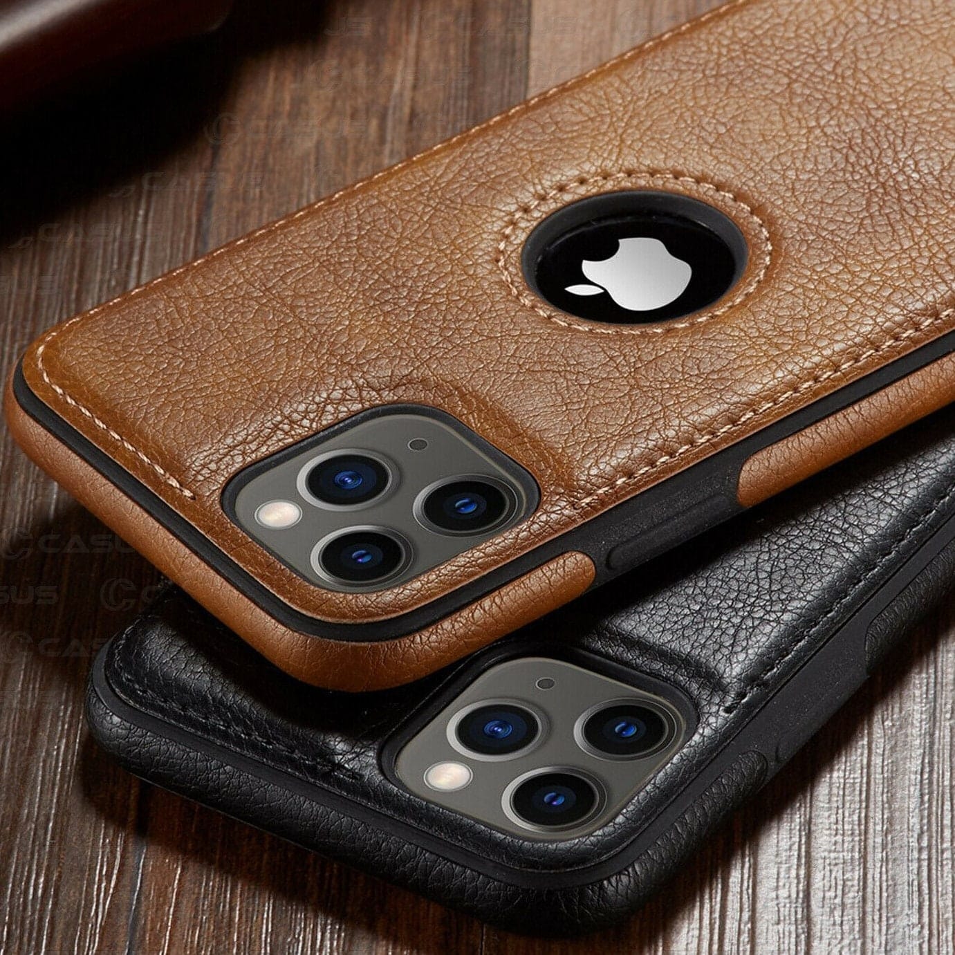 For iPhone 13 Pro Max Case Luxury Business Leather Stitching