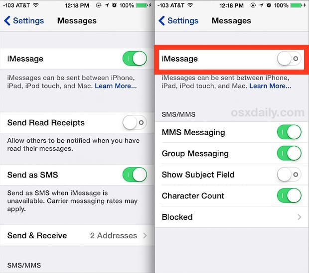 How to Disable iMessage on the iPhone Completely