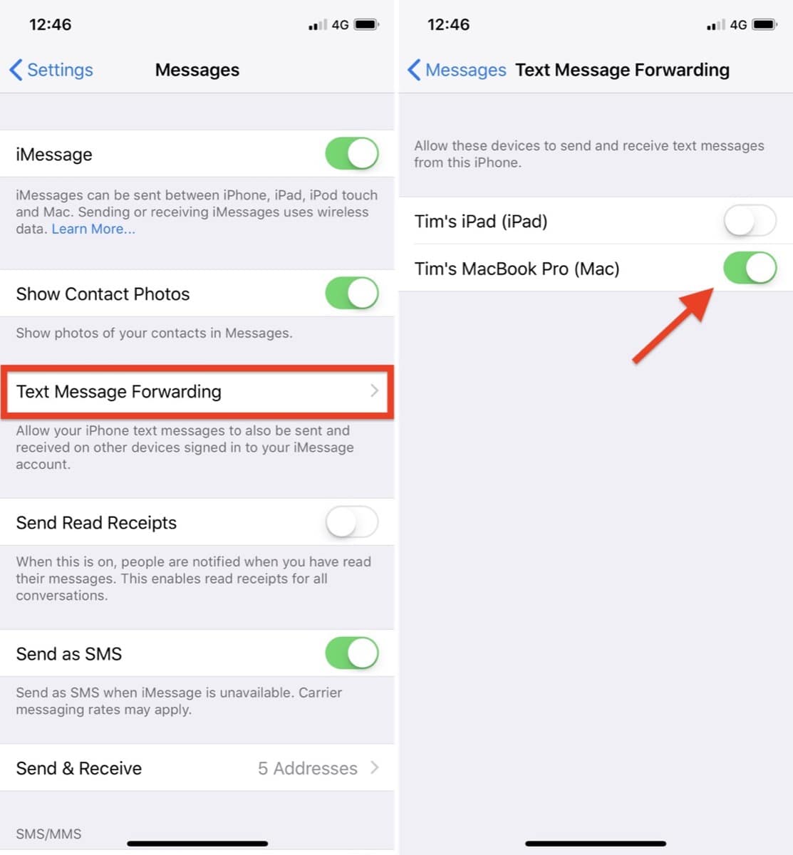 How to Send and Receive SMS Messages on iPad and Mac via Text Message ...