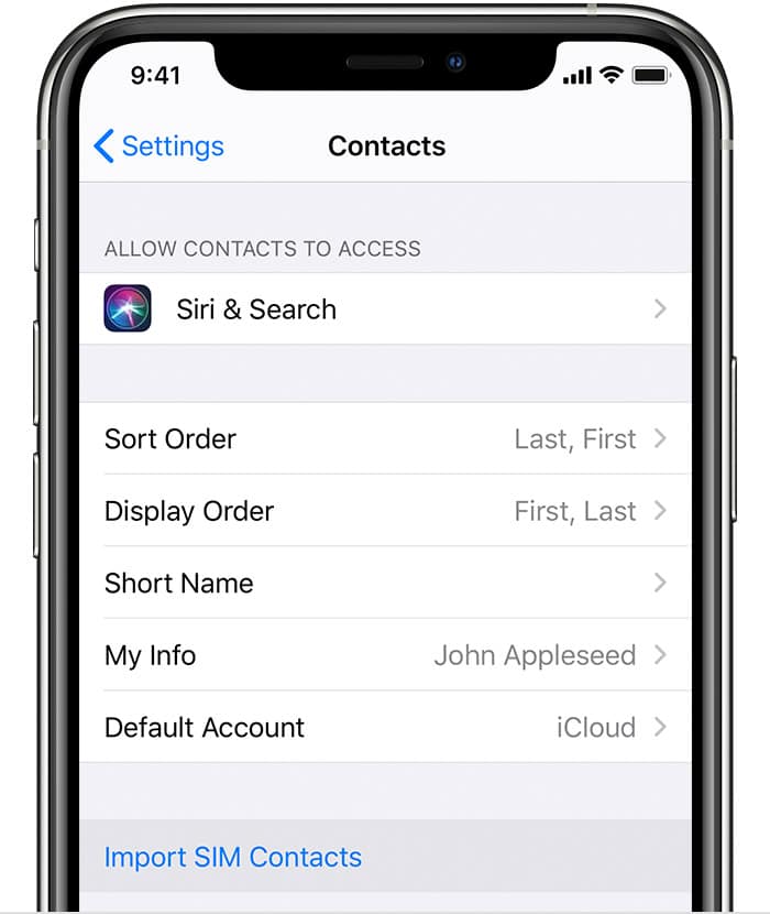 Import contacts from your SIM card to your iPhone