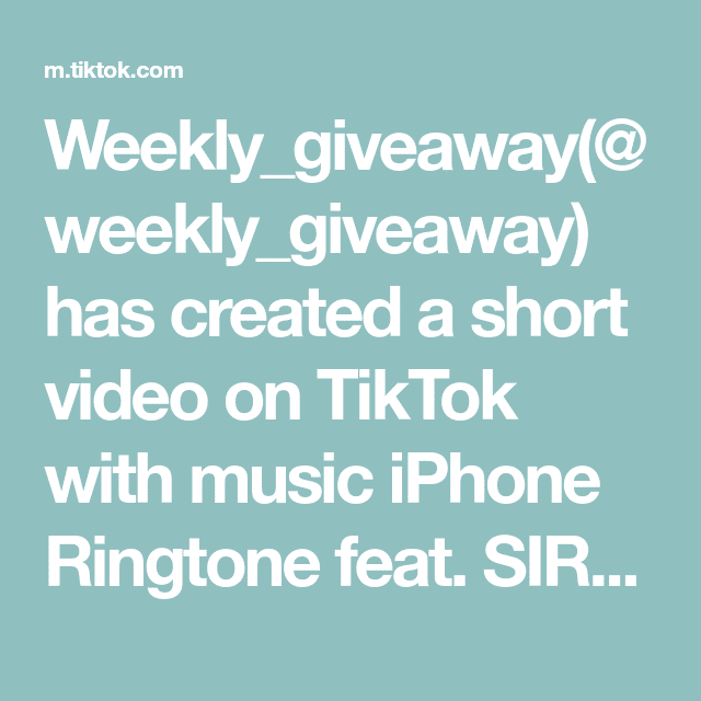 Weekly_giveaway(@weekly_giveaway) has created a short video on TikTok ...