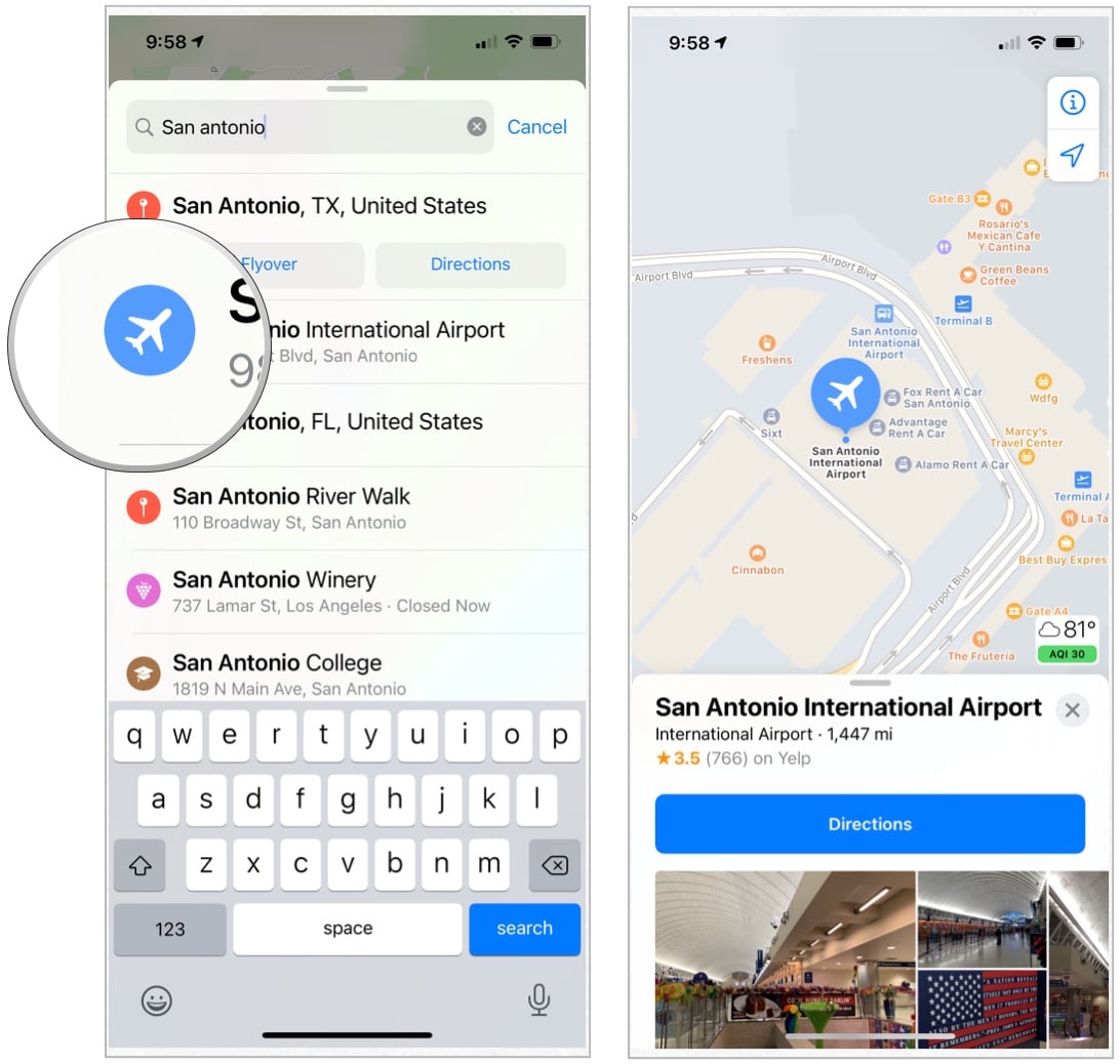 How to find locations and get directions with Maps on iPhone and iPad ...